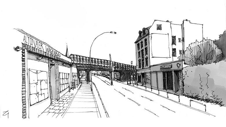 Illustration, Sternbrücke